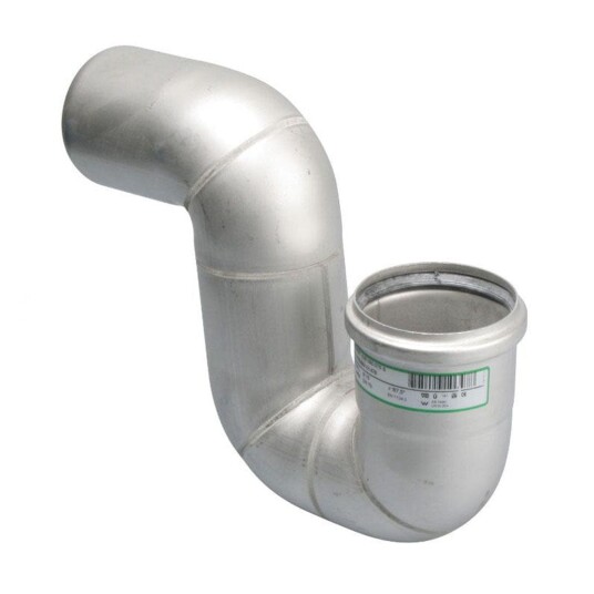 Blücher P-vannlås Type 525 75mm i syrefast stål, 87,5° vinklet