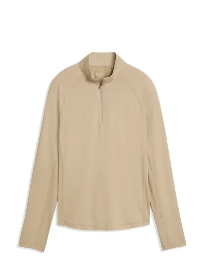 PUMA Golf W You V Solid 1/4 Zip Beige L
