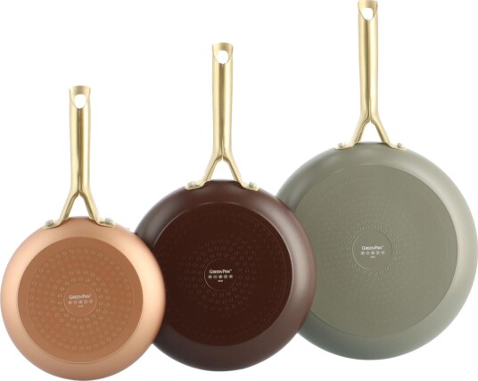 GreenPan Shades Stekepannesett 20+24+28cm Kobber/Brun/Gr??