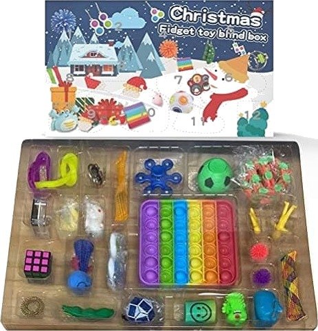 Adventskalender Fidget Toys Sett 25 stk Sensoriske Fidget Toys Pakke Julekalender