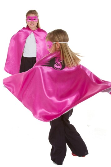 Pretend to Bee Vennbar kappe Pink/sølv superhelt 3-7 år Pretend to Bee Vennbar kappe Pink/sølv superhelt 3-7 år