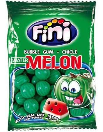 Pose med Fini Fizzy Watermelon / Fini Vannmelon Tyggegummi 80g Pose med Fini Fizzy Watermelon / Fini Vannmelon Tyggegummi 80g