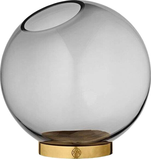 AYTM Globe vase medium svart-messing