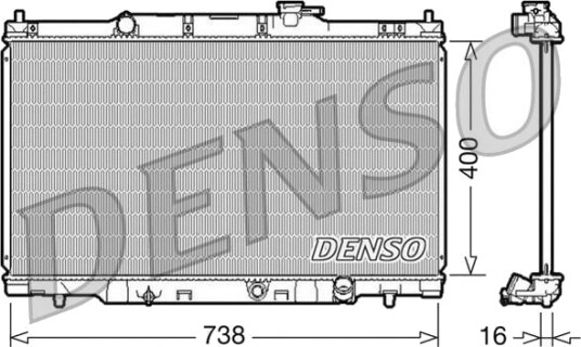 Radiator DENSO DRM40011 Radiator DENSO DRM40011