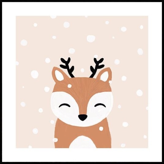 Snow & Deer Plakat Plakat / 40x40cm Snow & Deer Plakat Plakat / 40x40cm