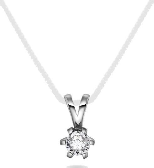 Pan Jewelry Vida diamantanheng i 585 hvitt gull 0,20 ct