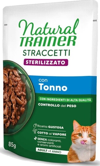 Natural Trainer Våtfôr Adult Stracceti Sterilised Strimler I Saus Tunfisk 24 X 85 G