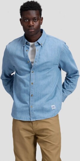 Lee Jeans Workwear Button Down Blue L