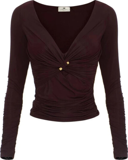 Elisabetta Franchi Dame Bluser & Skjorter Brun XL,