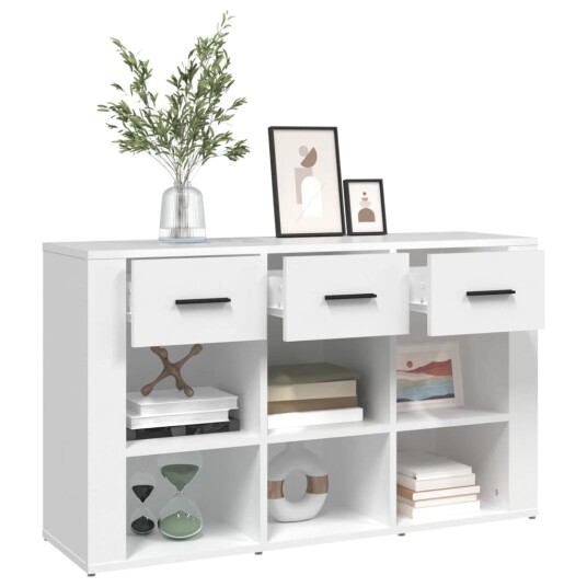 vidaXL Skjenk hvit 100x30x59,5 cm konstruert tre