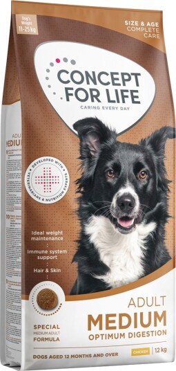Concept For Life Tørrfôr Adult Medium Nyhet Sparepakke 2 X 12 kg Concept For Life Tørrfôr Adult Medium Nyhet Sparepakke 2 X 12 kg