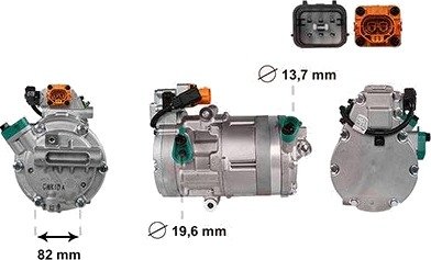 AC-kompressor VAN WEZEL 8201K723