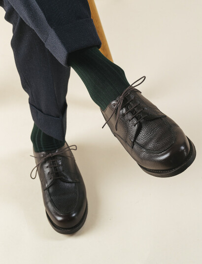 AN IVY Forest Green Ribbed Socks - Green - 39-42