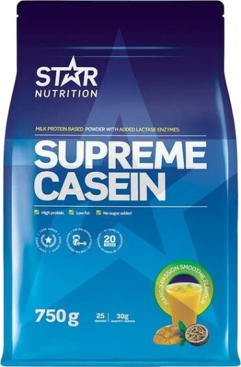 Star Nutrition Supreme Casein Mango Passion Smoothie Flavour 750g Star Nutrition Supreme Casein Mango Passion Smoothie Flavour 750g