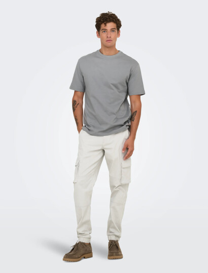ONLY & SONS Onsfred Life Rlx Ss Tee Noos - Grey - S