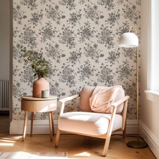 Blomster Mønster Tapet