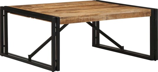 Salongbord 80x80x35 cm grovt heltre mangotre