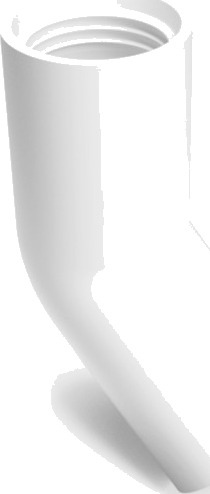 Vinkel 45° 32 mm plast hylse/hylse og gummipakning pluggbar