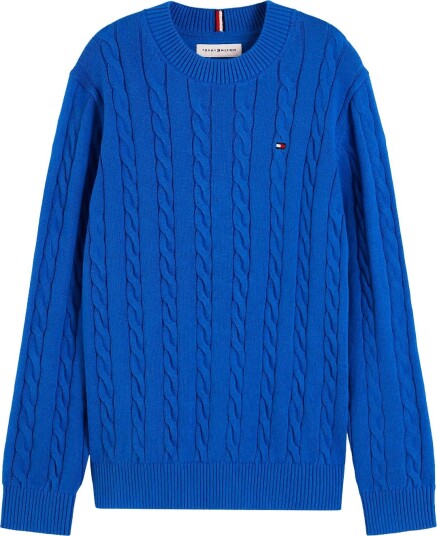 Tommy Hilfiger Cotton Cable Sweater Blue 176