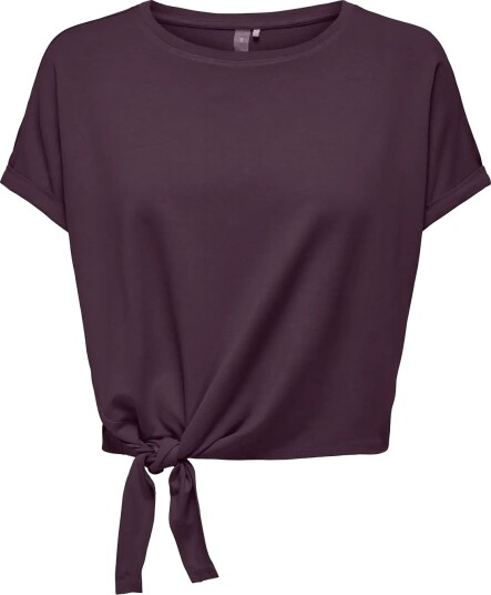 Only Play Onpjab Life Ss Knot Jrs Tee   Burgundy   S