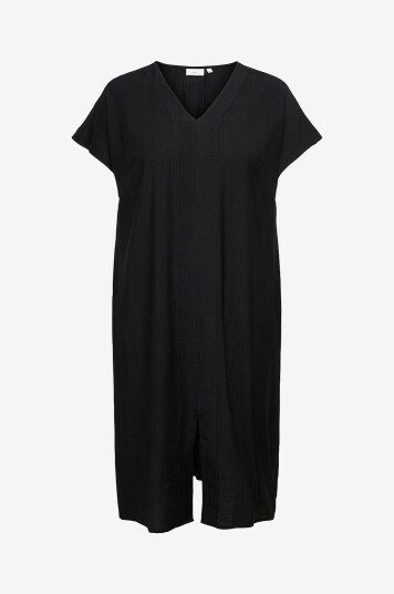 Only Carmakoma   Kjole carJoanna V neck In one Calf Dress   Svart