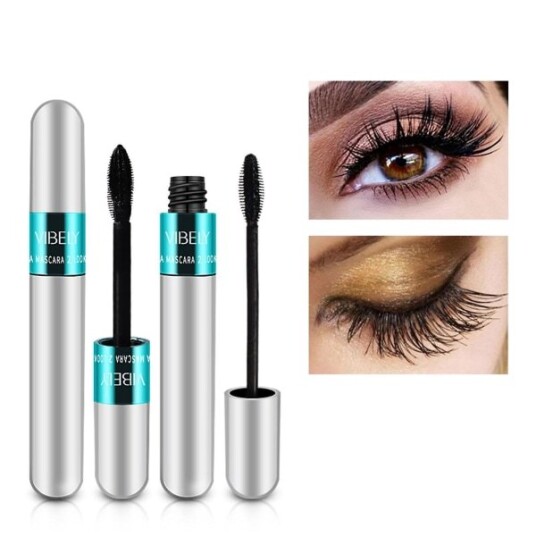2 i 1 Vibely Mascara 5x lengre vanntett kosmetikk for naturlig forlengelse og fortykning uten klumper 4d silkefiber mascara