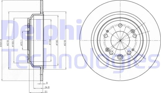 DELPHI BG4196C Bremseskive