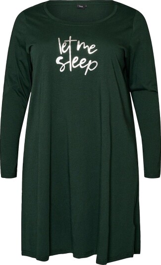 Zizzi Nattkjole mAlly L/S Grønn