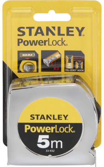 Stanley PowerLock målebånd 5m x 19mm stål Stanley PowerLock målebånd 5m x 19mm stål