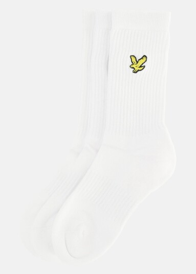 Lyle&Scott Scout Bright White 40 42 Bomullsstrømper
