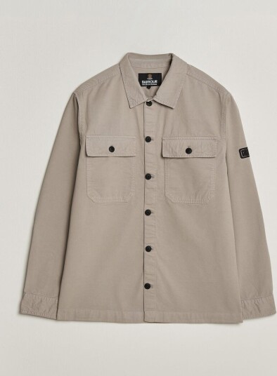 Barbour International Arlo Cotton Overshirt Concrete
