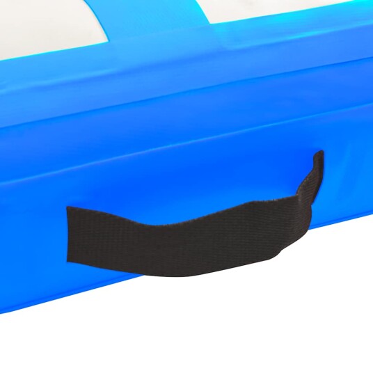 vidaXL Oppblåsbar gymnastikkmatte med pumpe 500x100x15 cm PVC blå vidaXL Oppblåsbar gymnastikkmatte med pumpe 500x100x15 cm PVC blå