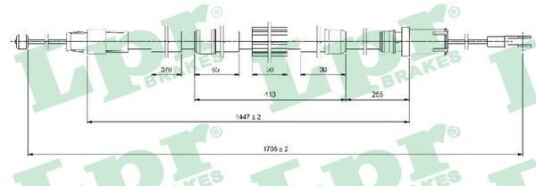 Tautrekk håndbremse LPR C1654B
