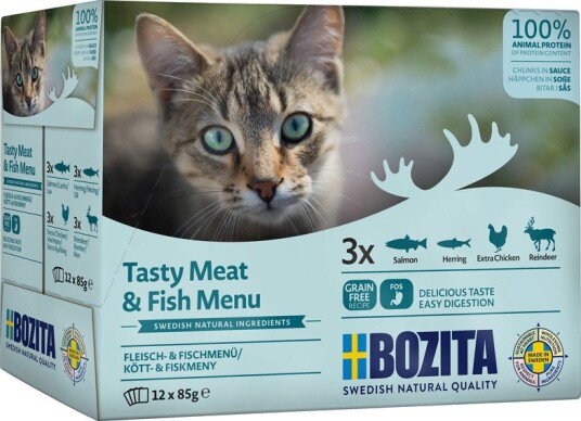 Bozita våtfôr biter i saus pose Kalkun 12 x 85 g