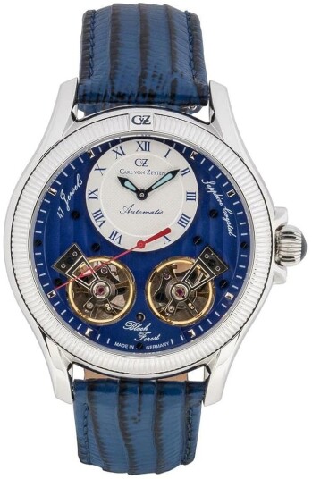 Carl von Zeyten Herreklokke CVZ0084SBLS Waldhaus Blå/Lær Ø46 mm Carl von Zeyten Herreklokke CVZ0084SBLS Waldhaus Blå/Lær Ø46 mm