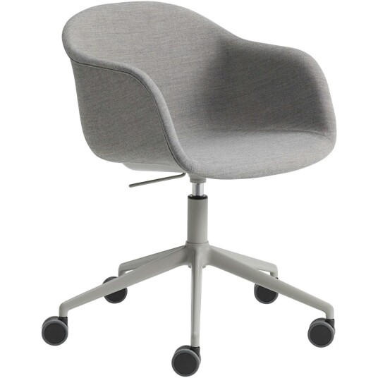 Muuto Fiber Swivel Stol Med Armlener Remix 133/ Stoler Furu Grå 50802 GREY_133