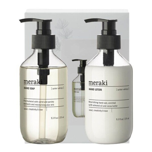 Meraki Gavesett med håndsåpe og håndkrem 275/275 ml Winter Whisp Meraki Gavesett med håndsåpe og håndkrem 275/275 ml Winter Whisp