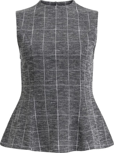 French Connection Wesley Check S/Less Top GREY MULTI XS