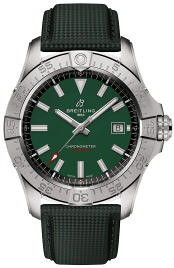 Breitling Herreklokke A17328101L1X1 Avenger Automatic 42 Grønn/Lær Breitling Herreklokke A17328101L1X1 Avenger Automatic 42 Grønn/Lær
