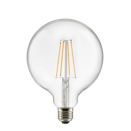 E27 LED 3-stegs dimming Globe 125 Klar 7W E27 LED 3-stegs dimming Globe 125 Klar 7W