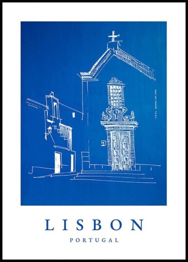 Portugal Blues: Lisbon Plakat Plakat / 50x70cm