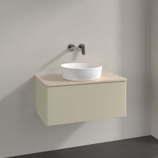Villeroy & Boch Antao Servantskap med 1 skuff 80x50x36 cm u/lys Grå Matt/Crème