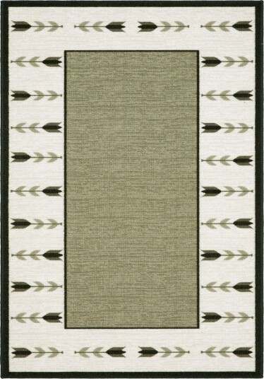 Tulpan Flatvevd Matte 133x190 cm - Grønn