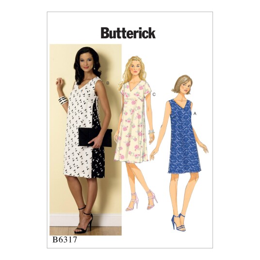 Butterick 6317- Kjole E5 (14-16-18-20-22)