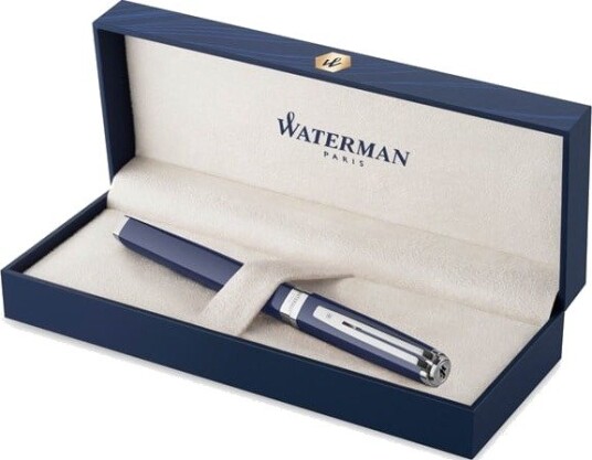 Waterman Exception Fountain Pen Blue Lacquer with Palladium trim 18K Gold Fine