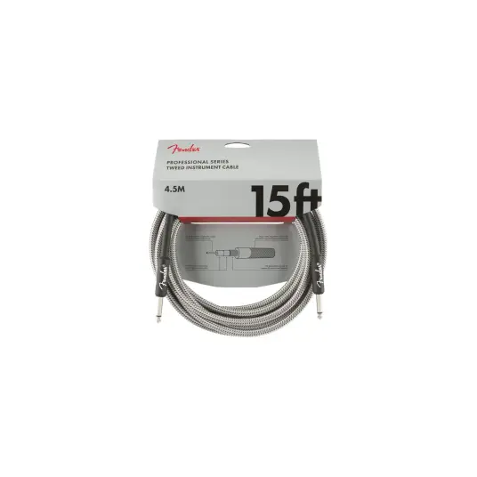 Fender Prof. Cable Tweed Hvit 4,5m Fender Prof. Cable Tweed Hvit 4,5m