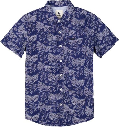Mørkeblå printet Garcia P23631 kortermet skjorte