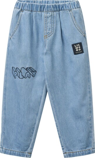 Liewood Jeans   Borris   Light Denim Placement   Play   Liewood   2 år (92)   Jeans Blå Lyseblå