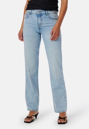 ONLY Onlbree low straight rhinest denim jeans Light Blue Denim 27/32