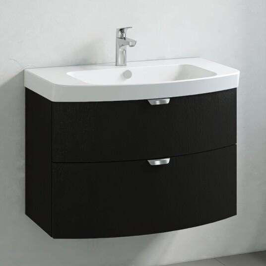 Macro Design Heart 2-skuff Servantskap med 600/800 Servant Svart eik / 80x45cm Macro Design Heart 2-skuff Servantskap med 600/800 Servant Svart eik / 80x45cm